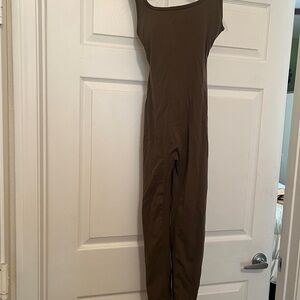 Brown Sleeveless Jumpsuit